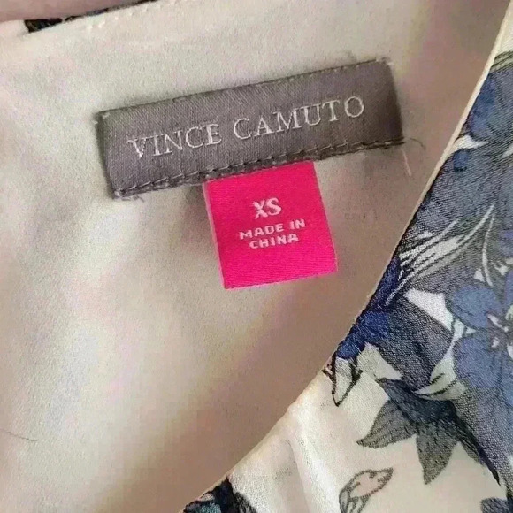 Vince Camuto Sleeveless Floral Women's Blouse size XS Print Floral Jewel Neck - Picture 8 of 13